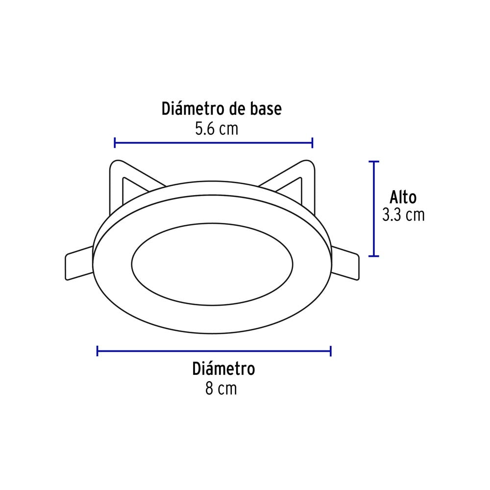 LUMINARIO REDONDO EMPOTRABLE REDONDO FIJO 50W. SATIN LED O HALOGENO EMP-104S 46614 TRUPER *** OFRECER YD-220/S ***