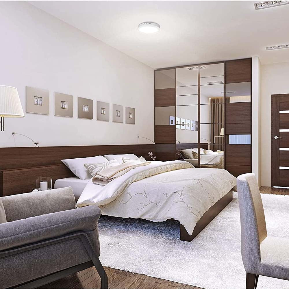 LUMINARIO REDONDO SOBREPONER LED 18W/120-240V. BLANCO 6500K LUZ DE DIA PLA-207L 46715 TRUPER