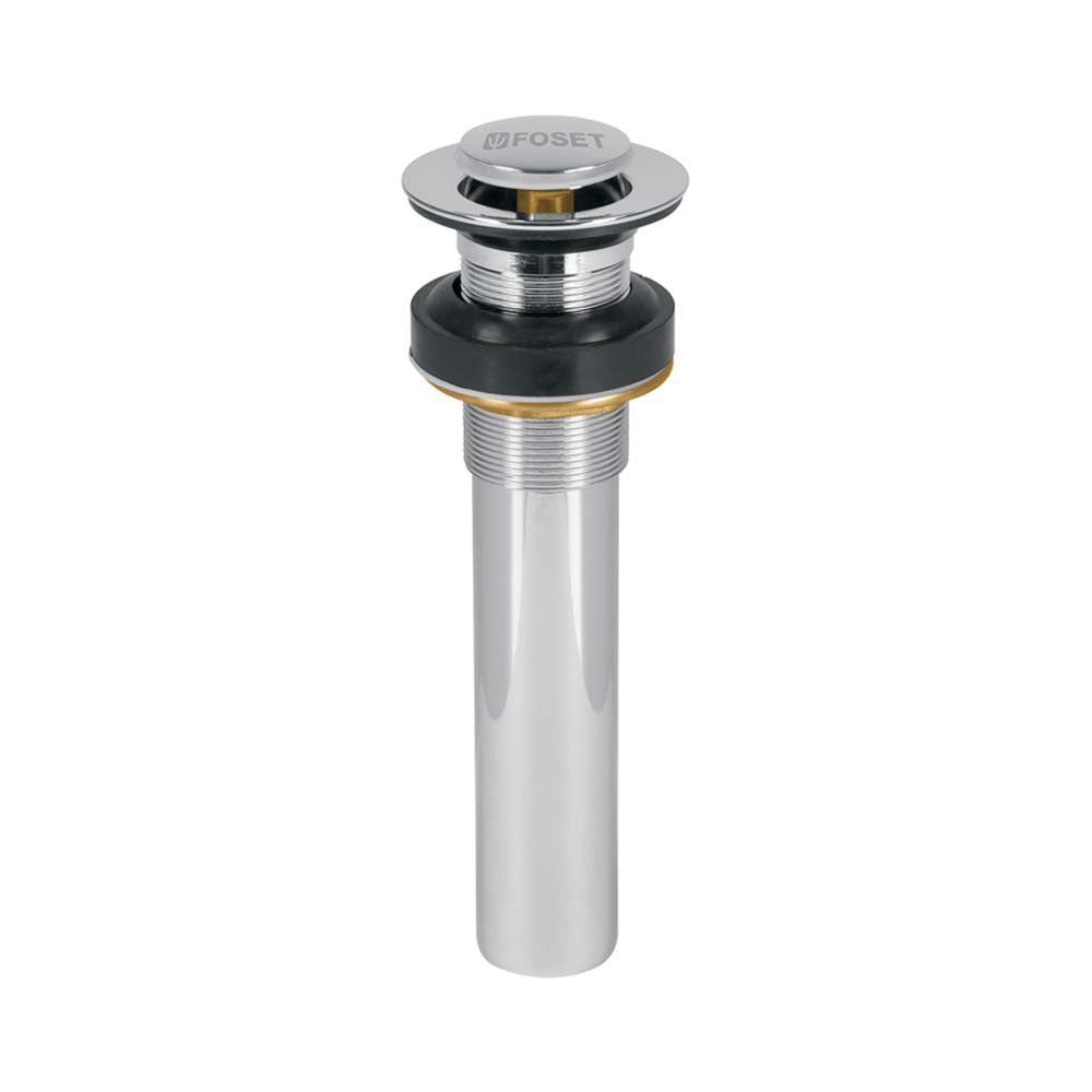 CONTRA P/LAVABO SIN REBOSADERO SISTEMA PUSH CROMO 1-1/4" MCA TRUPER FOSET