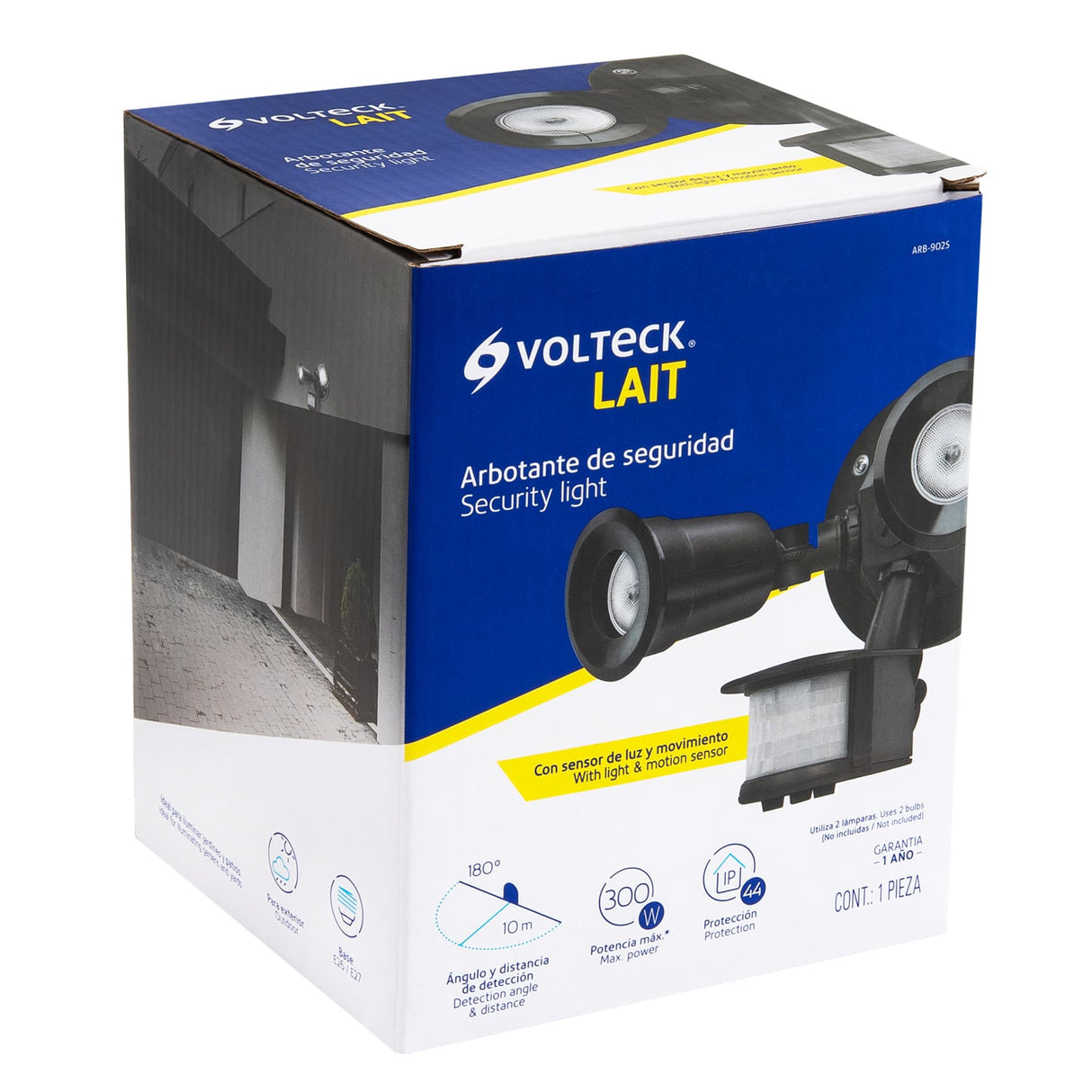 ARBOTANTE SEGURIDAD LED 300W/120-220V. CON SENSOR DE MOVIMIENTO NEGRO ARB-902S 47275 TRUPER