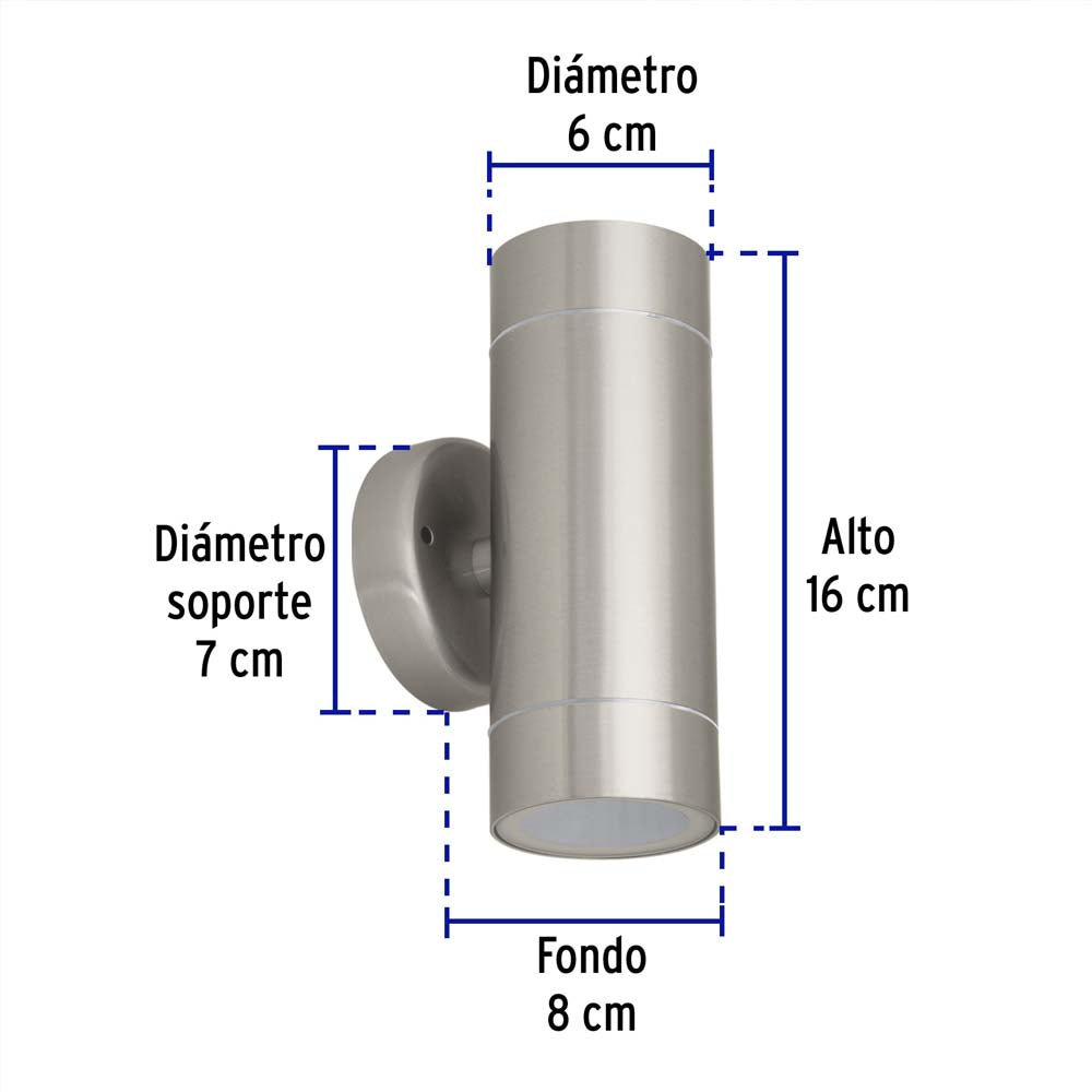 ARBOTANTE DECORATIVO 2 SPOTS ACENTO 50W/127V. SATIN ARB-201S 47391 TRUPER