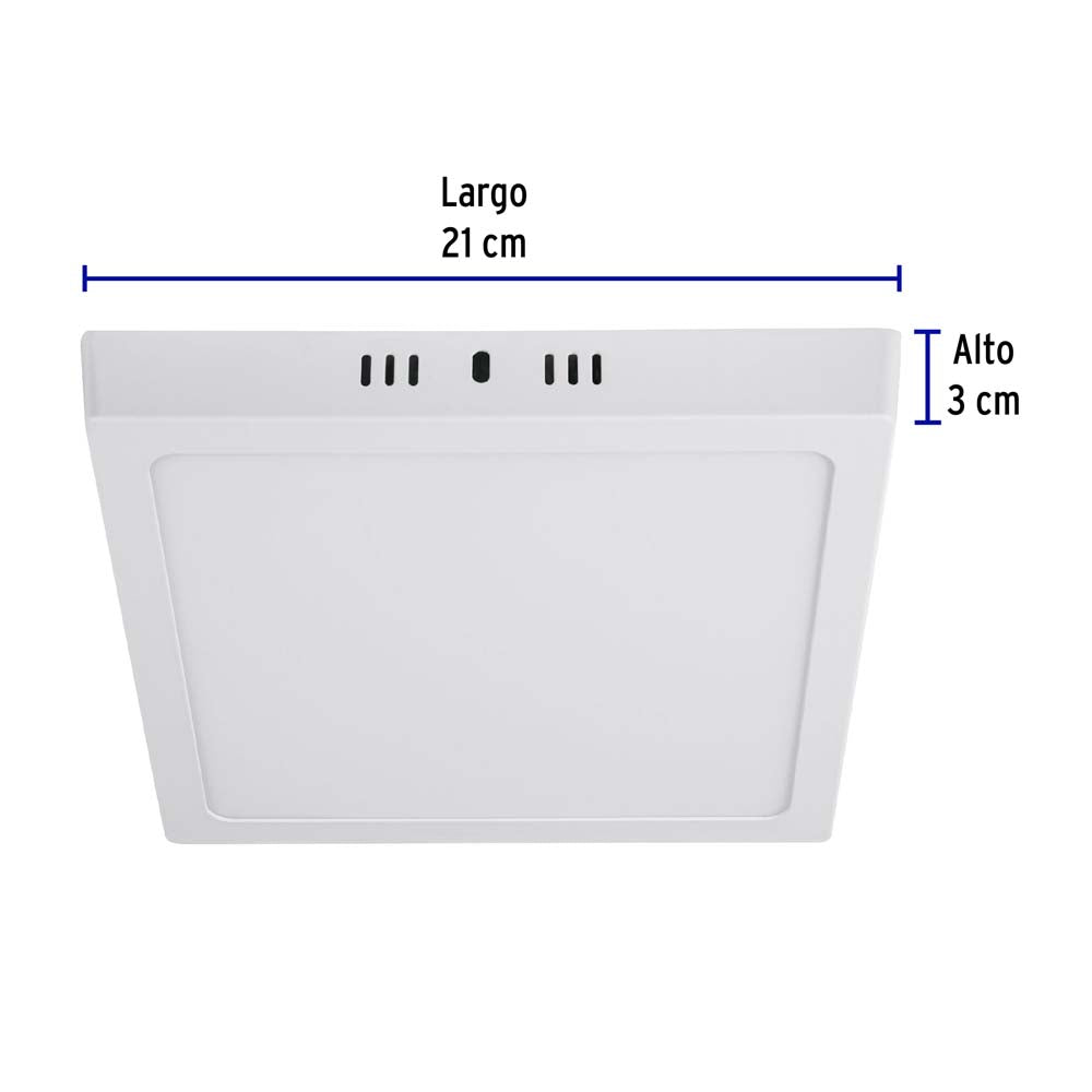 LUMINARIO CUADRADO PLAFON LED 18W/120-240V. SOBREPONER *** INCLUYE DRIVER *** PLA-212L 47444 TRUPER *** OFRECER 18PTLLEDC65MVB ***