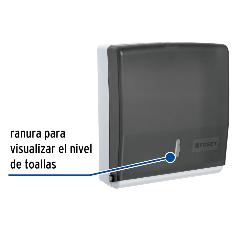 DISPENSADOR DE ABS PARA TOALLAS DE PAPEL HUMO FOSET