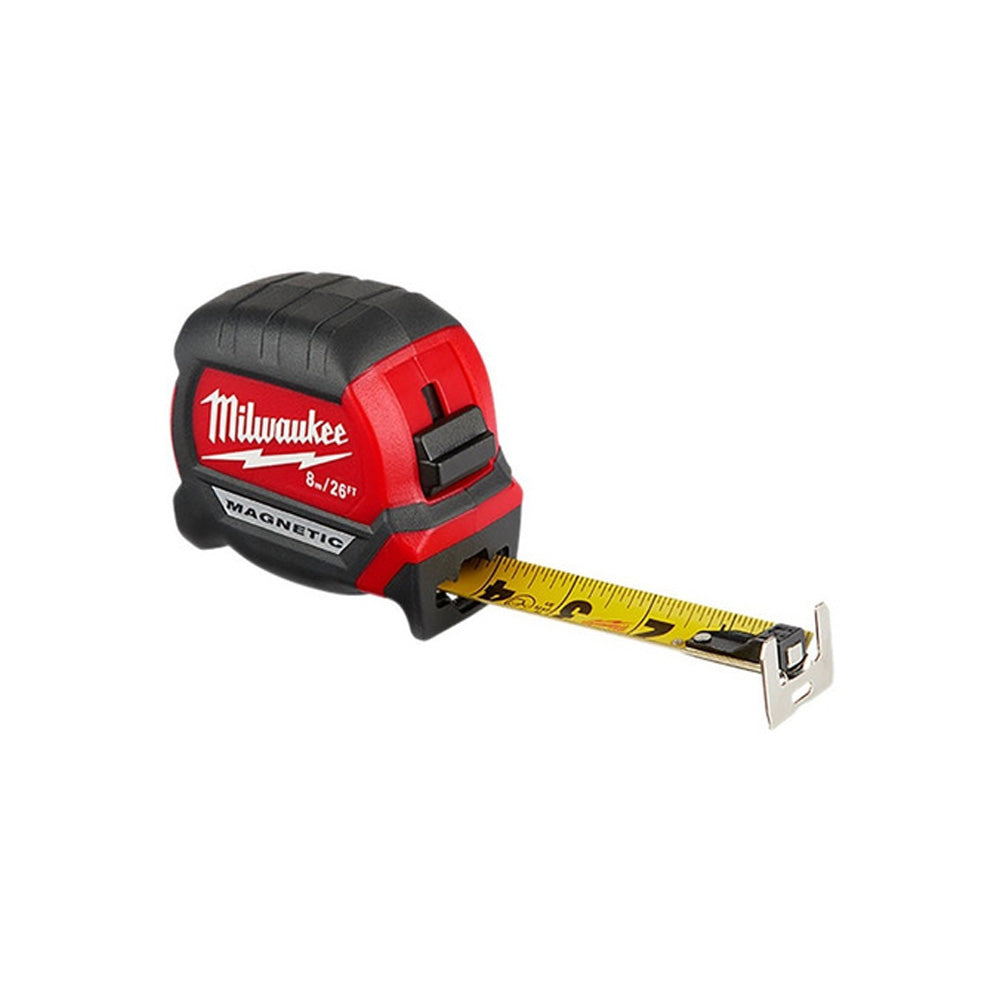 FLEXOMETRO MAGNETICO 26FT-8MTS IMPRESA A DOS CARAS MILWAUKEE***HAE2025***