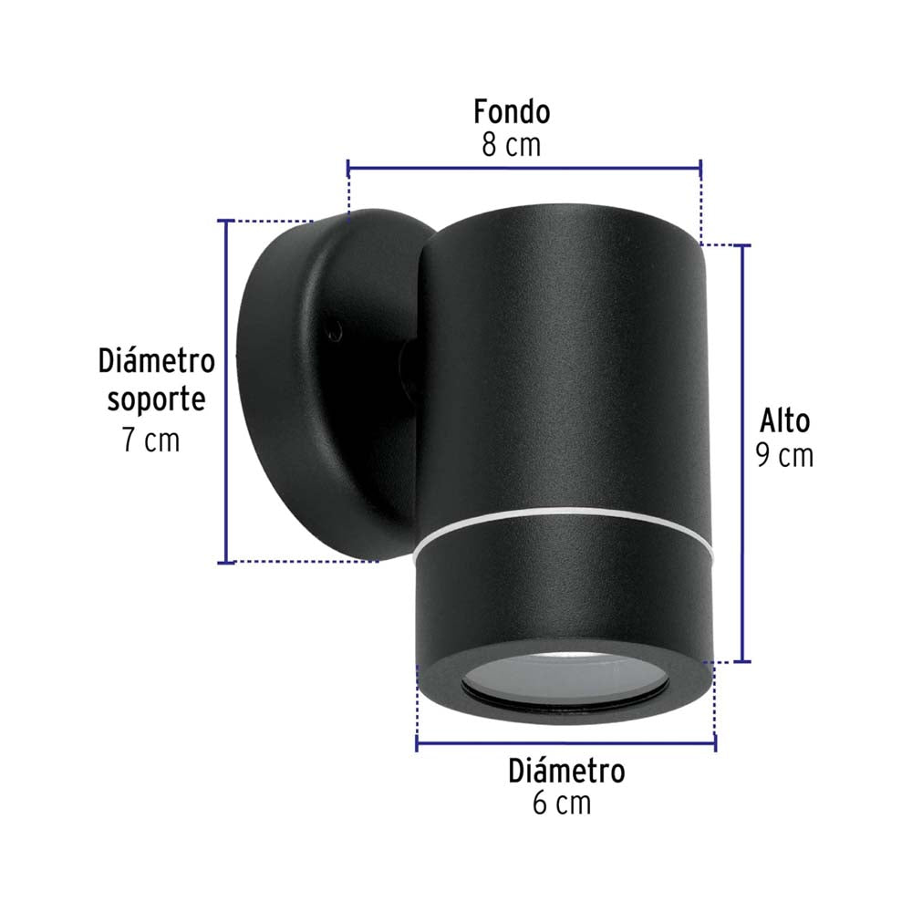 ARBOTANTE DECORATIVO ACENTO 1 SPOT 50W/127V. NEGRO MR-16 ARB-203S 48143 TRUPER