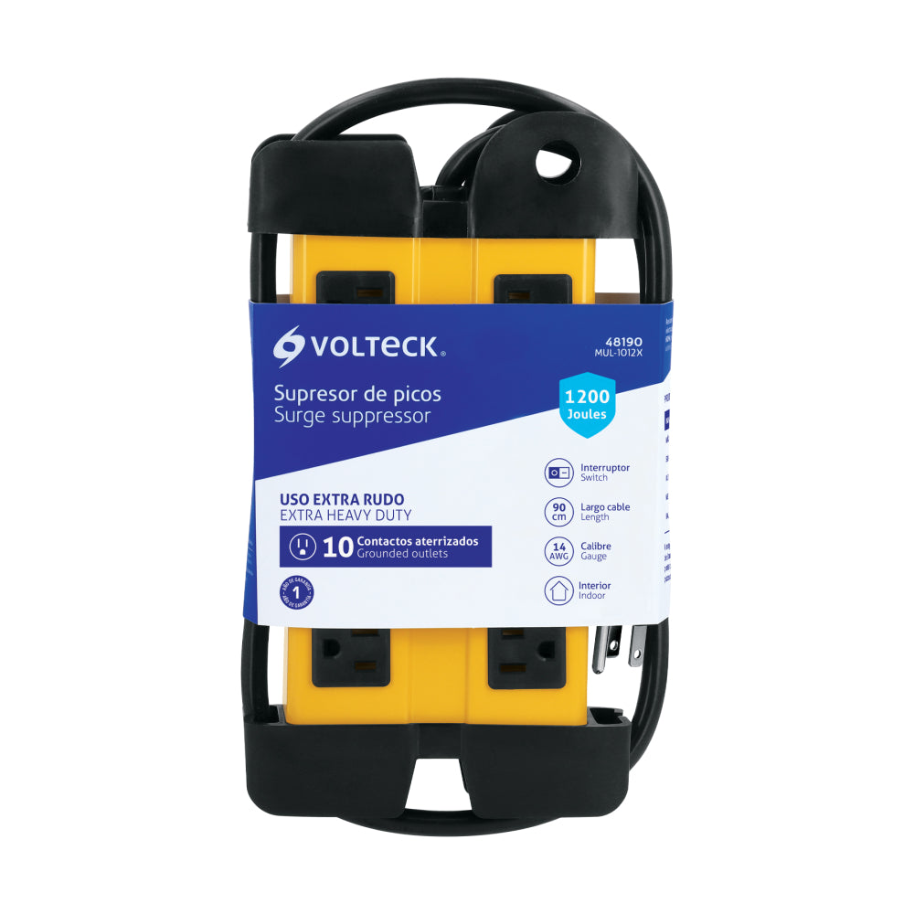 MULTICONTACTO INDUSTRIAL SUPRESOR PICOS CAL. 14 AWG 10 ENTRADAS MUL-1012X 48190
