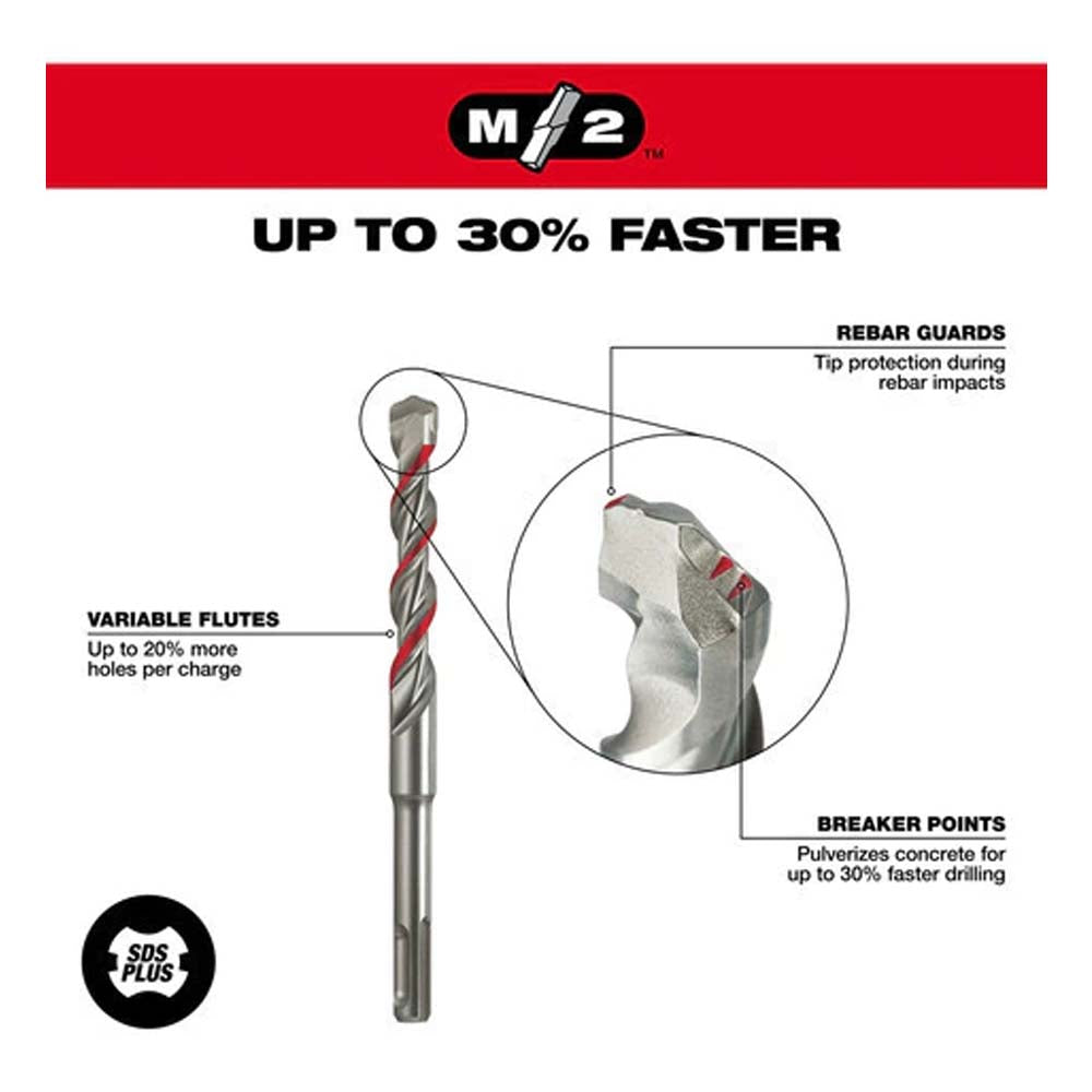 BROCA PARA CONCRETO SDS PLUS M/2 3/4" X 18" MILWAUKEE