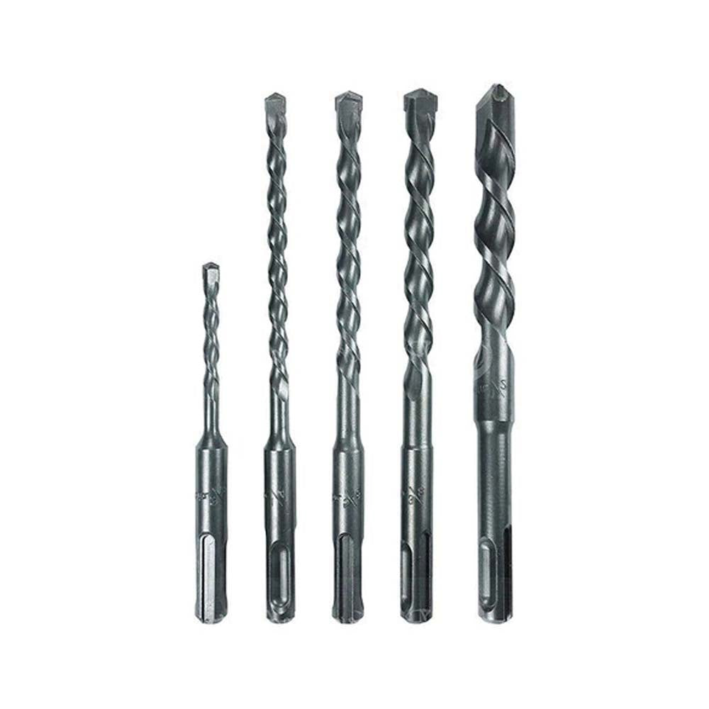 JUEGO DE BROCAS PARA PARA CONCRETO SDS PLUS M/2 INCLUYE 1 BROCA DE 3/16" X 4" 1 BROCA DE 1/4" X 6" 1 BROCA DE 5/16" X 6" 1 BROCA DE 3/8 X6" 1 BROCA DE 1/2" X 6" MILWAUKEE
