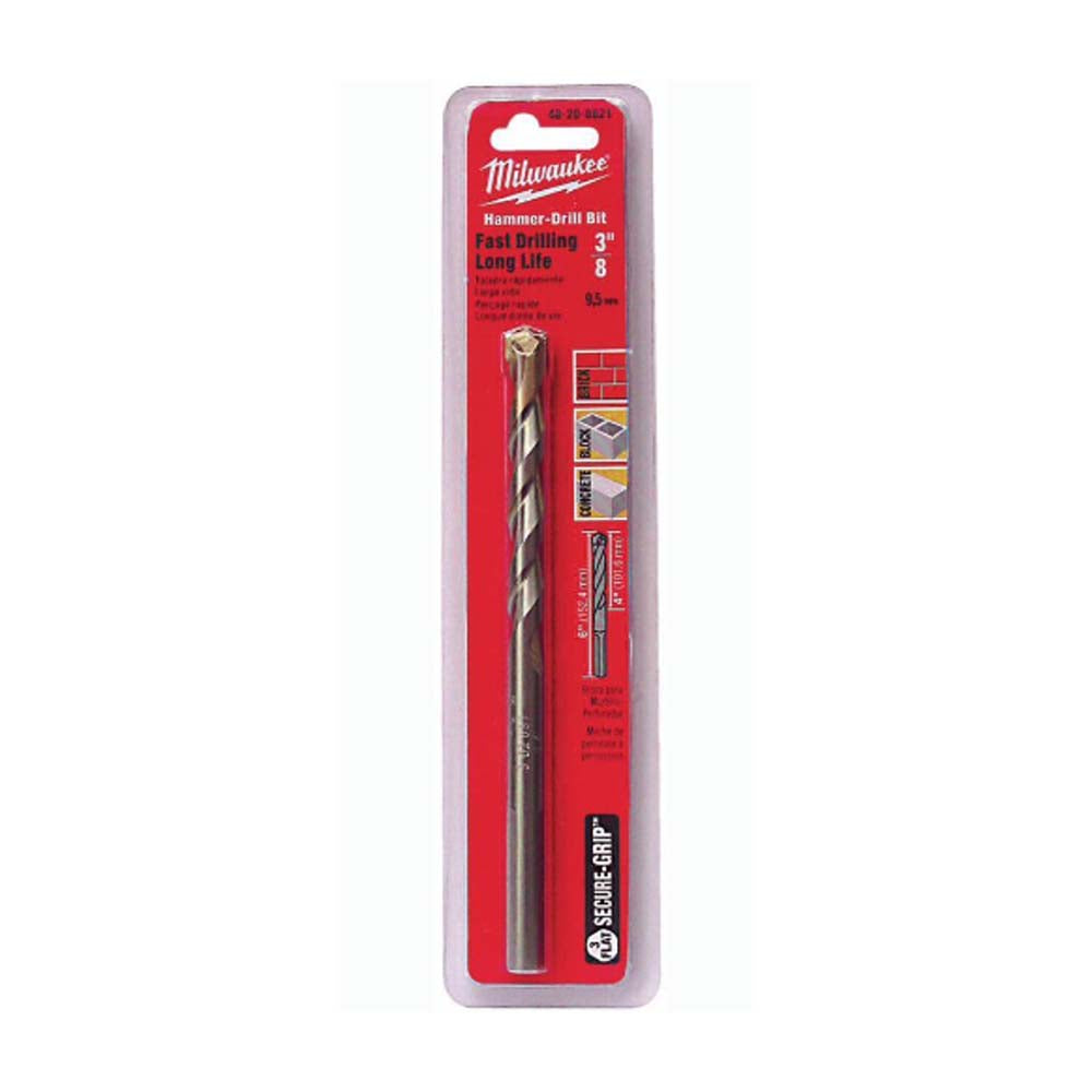BROCA CON PUNTA DE CARBURO 3/8" X 4" X 6" MILWAUKEE ***HAE 2023***