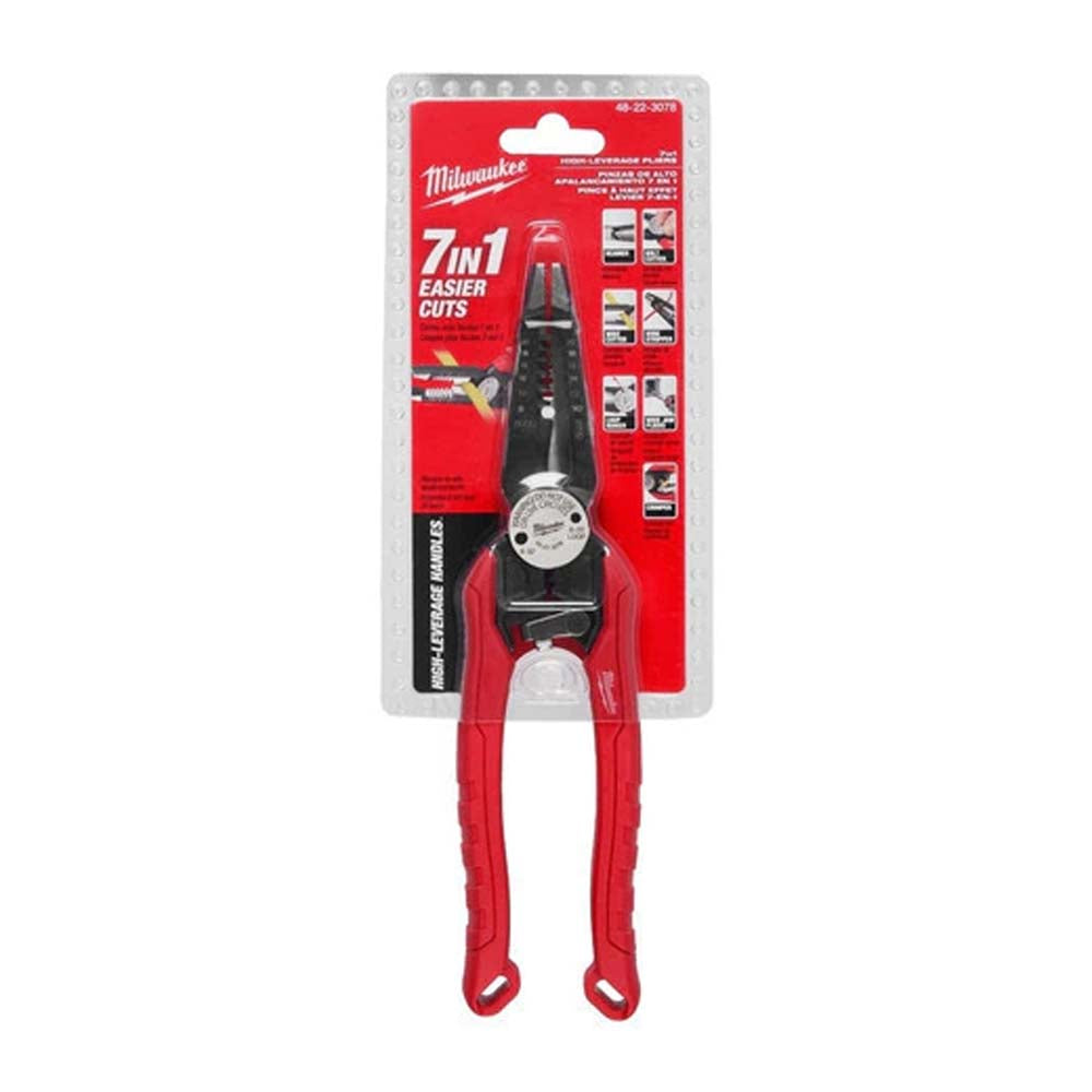 PINZA PARA ELECTRICISTA CON ALTO MARGEN DE MANIOBRA 7 EN 1 MILWAUKEE