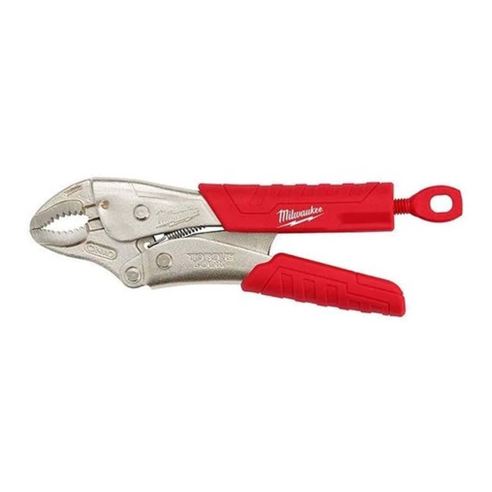 PINZA DE PRESION CON MORDAZA CURVA TORQUE LOCK CON EMPUÑADURA 10" MILWAUKEE