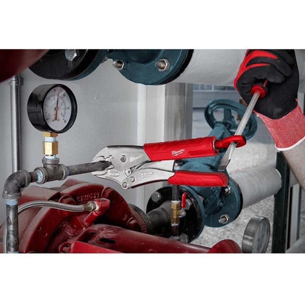 PINZA DE PRESION CON MORDAZA CURVA TORQUE LOCK CON EMPUÑADURA 10" MILWAUKEE