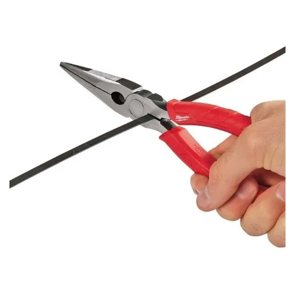 PINZAS DE PUNTA LARGA 8" MANGO MOLDEADO MILWAUKEE