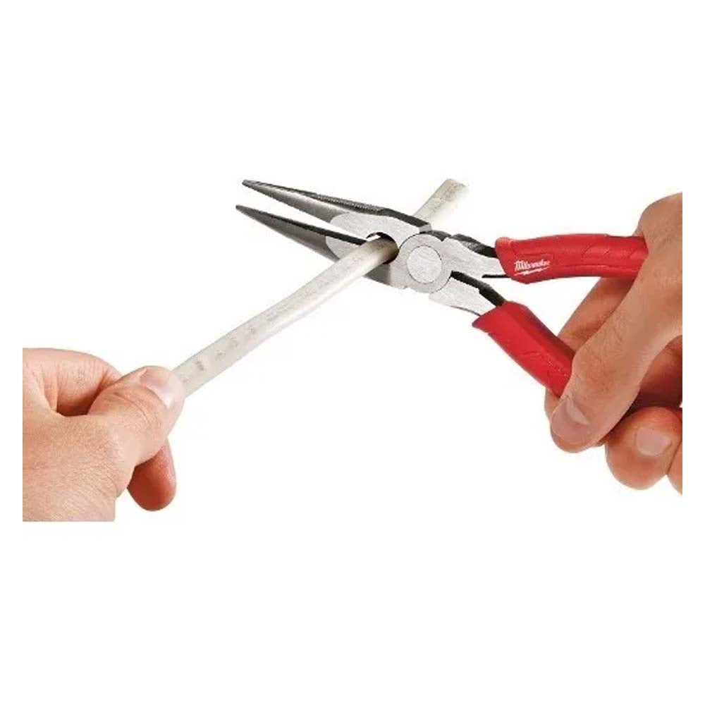 PINZAS DE PUNTA LARGA 8" MANGO MOLDEADO MILWAUKEE