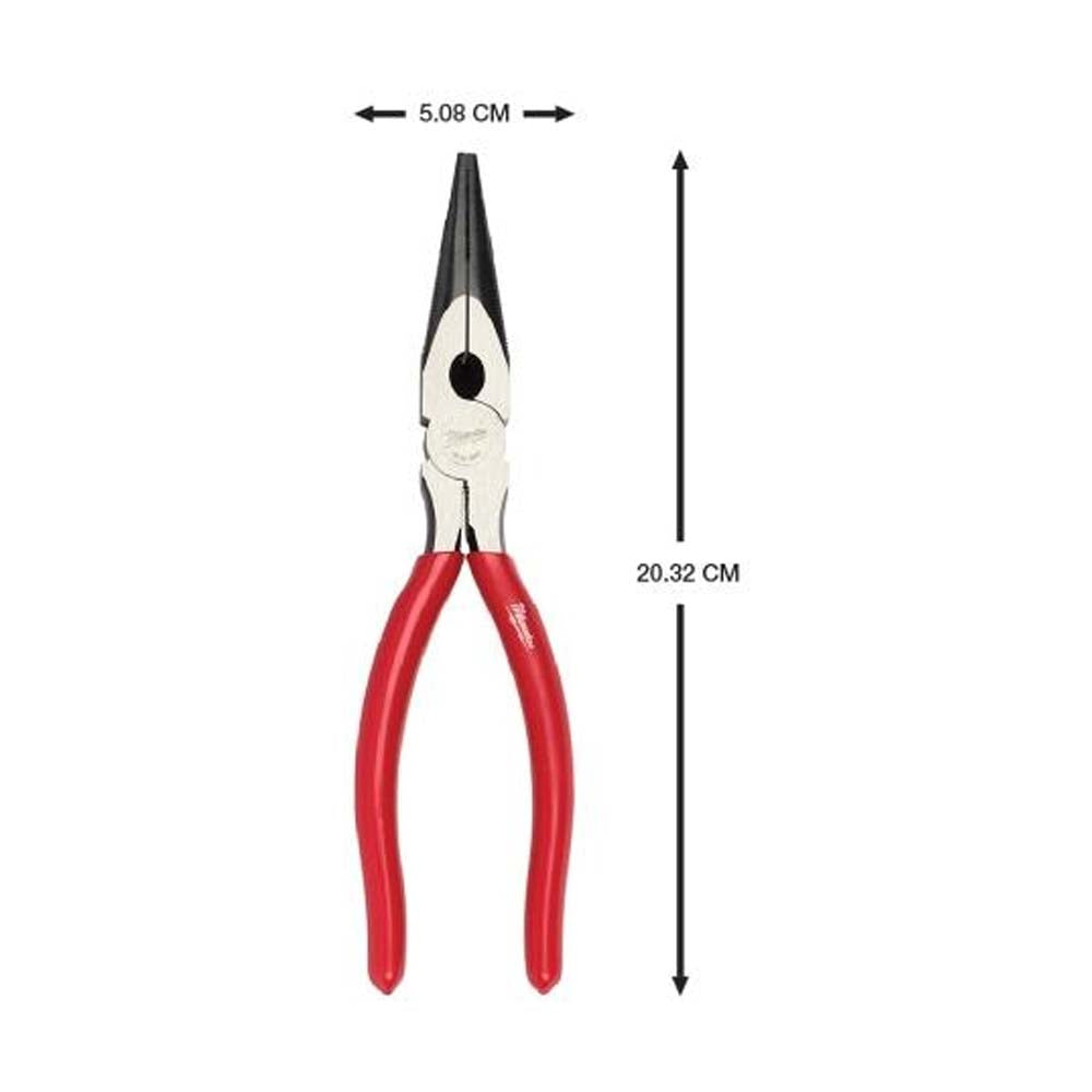 PINZAS DE PUNTA LARGA 2" MANGO MOLDEADO MILWAUKEE