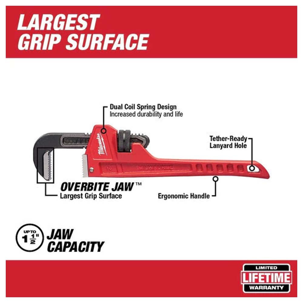 LLAVE STILSON PARA TUBOS DE ACERO DE 14" MILWAUKEE