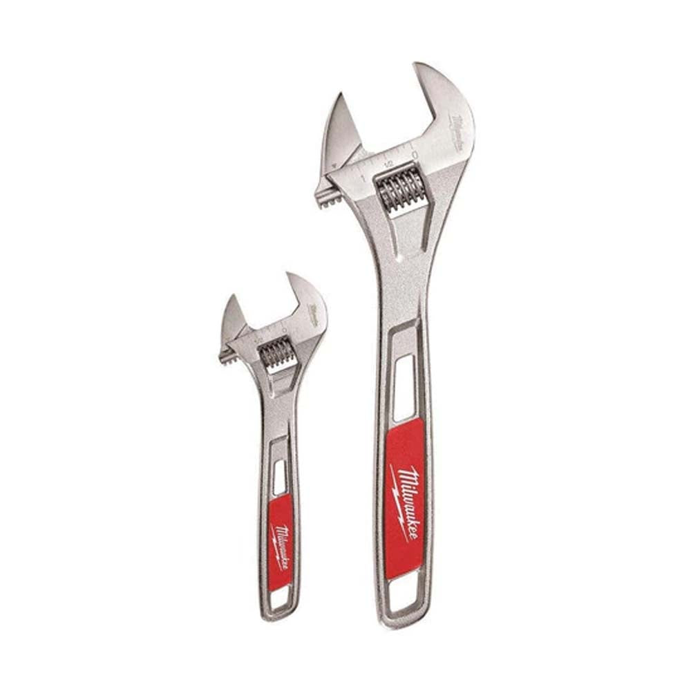 JUEGO DE LLAVES INGLESAS AJUSTABLES DE 6" Y 10" **2 PIEZAS** MILWAUKEE