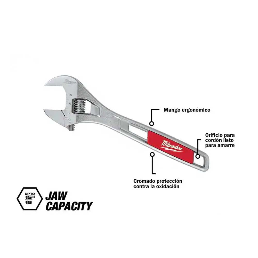 JUEGO DE LLAVES INGLESAS AJUSTABLES DE 6" Y 10" **2 PIEZAS** MILWAUKEE
