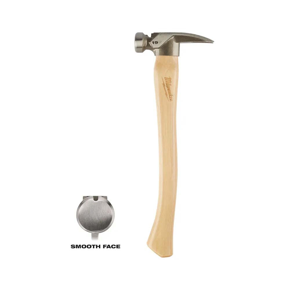 MARTILLO DE CARPINTERO DE CARA LISA 19OZ MILWAUKEE
