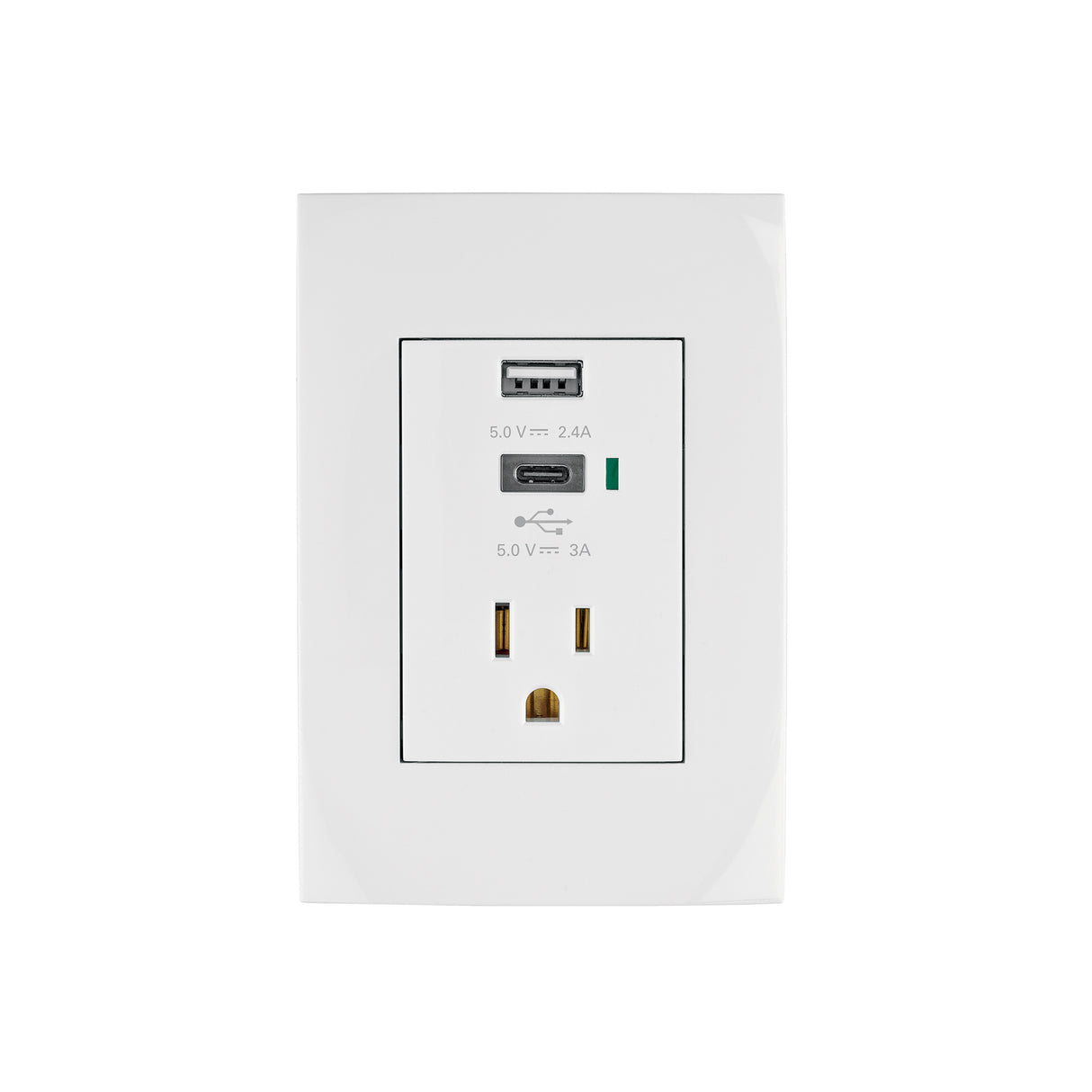 PLACA CON 2 PUERTOS USB Y CONTACTO 2 POLOS + TIERRA TRUPER *** OFRECER TR7765W-BOX O TR7741W-BOX ***