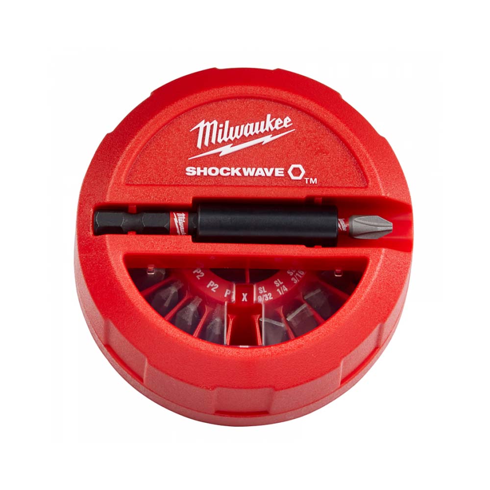 KIT PUNTAS DE DESTORNILLADOR DE IMPACTO SHOCKWAVE **22 PIEZAS** MILWAUKEE