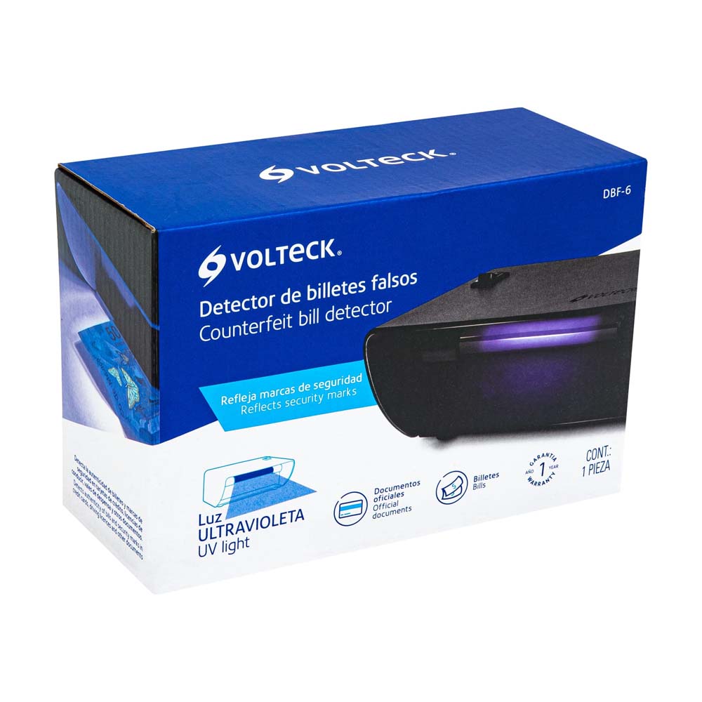 DETECTOR BILLETES FALSOS 4W. 60HZ. DBF-6 48400 TRUPER VOLTECK