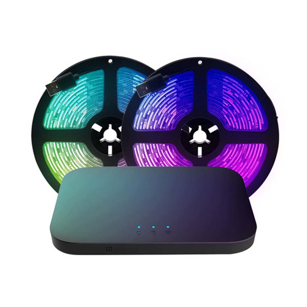 TIRA INT LED P/TV C/CONTROLADOR 48W 12VCD IP20 NEGRO