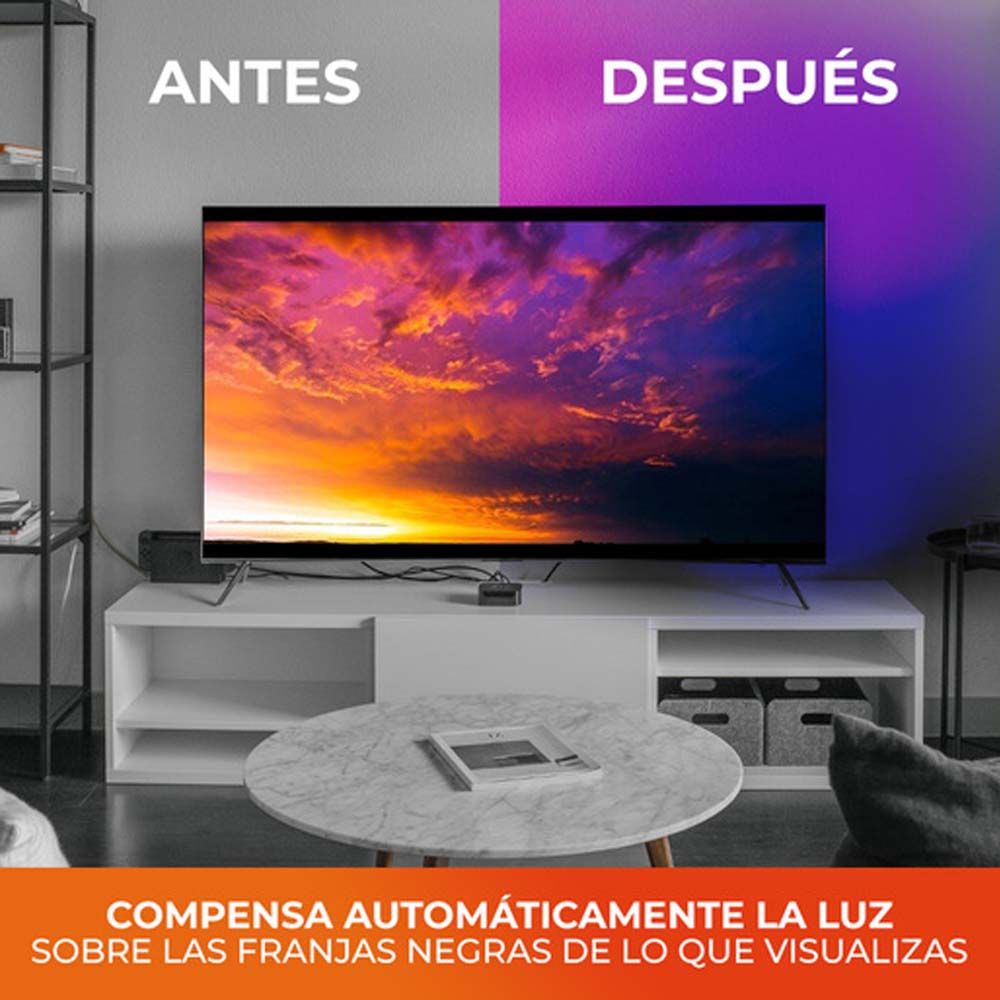 TIRA INT LED P/TV C/CONTROLADOR 48W 12VCD IP20 NEGRO