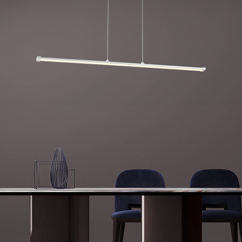 LAMPARA LINEAL COLGANTE LED METAL 1.21M 48W LUZ CALIDA BRILLANTE IRC90 NO ATENUABLE 48CTLLED172MV30B