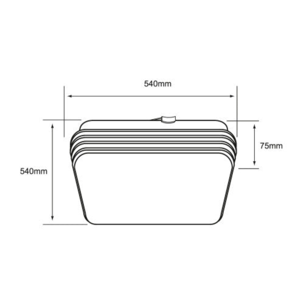 LUMINARIO SOBREPONER TECHO INT. LED 48W/100-240V. 2700-6500K PLAST. BCO. ACAMAR *** EXHIBIDO ***