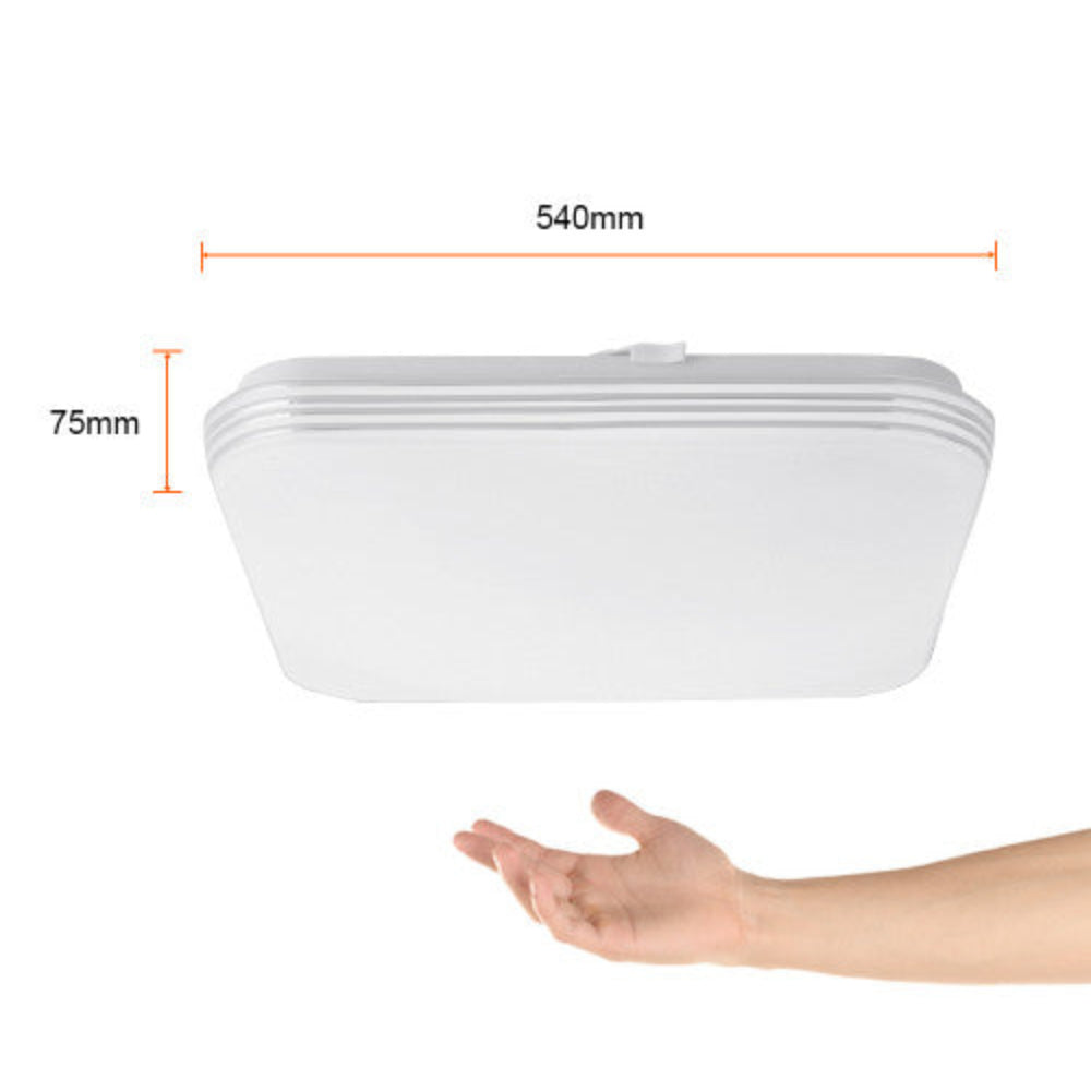 LUMINARIO SOBREPONER TECHO INT. LED 48W/100-240V. 2700-6500K PLAST. BCO. ACAMAR *** EXHIBIDO ***