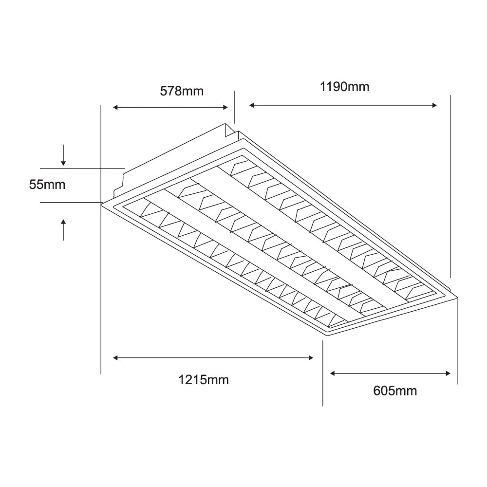 LÁMPARA EMPOTRABLE LED TECNOLITE OREMBURGO V 48W LUZ BLANCA NEUTRA BASE G5