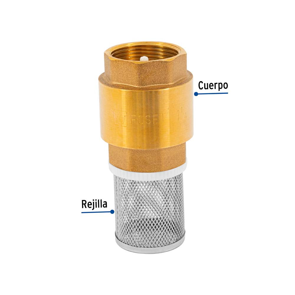 PICHANCHA CON REJILLA ACERO INOX. 1-1/4" MCA TRUPER