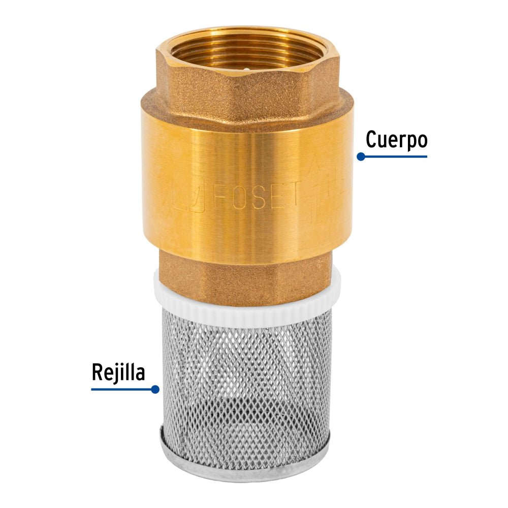 PICHANCHA CON REJILLA ACERO INOXIDABLE 1-1/2" FOSET
