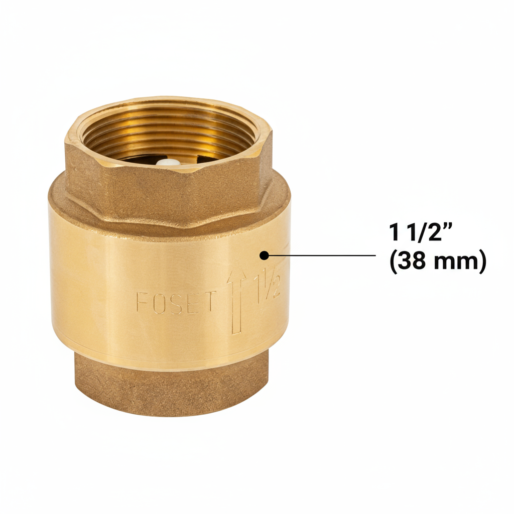 VALVULA DE RETENCION DE LATON 1-1/2" FOSET
