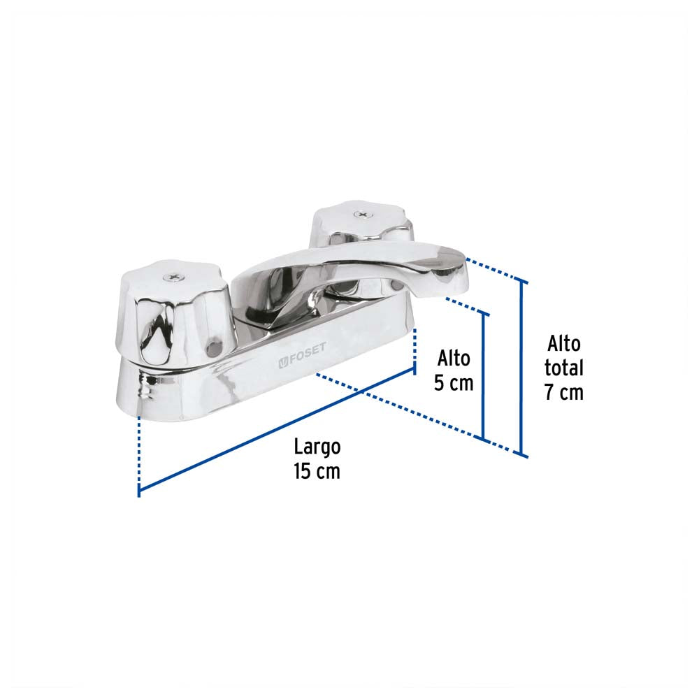 MEZCLADORA PARA LAVABO MANERALES HEXAGONAL BASIC MCA TRUPER FOSET