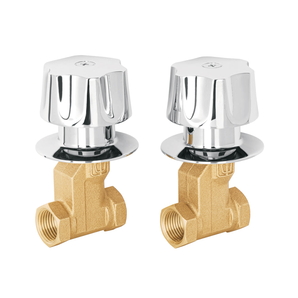 JUEGO 2 LLAVES EMPOTAR REGADERA ROSCABLE CUBO BASIC 49251 FOSET *** OFRECER 4052 ***