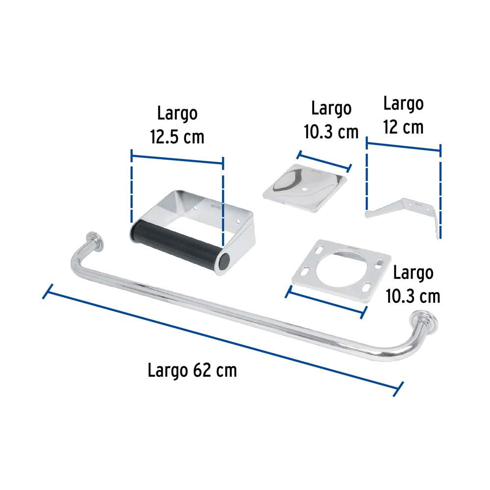 JUEGO ACCESORIOS BAÑO 5 PIEZAS BASIC MCA TRUPER FOSET