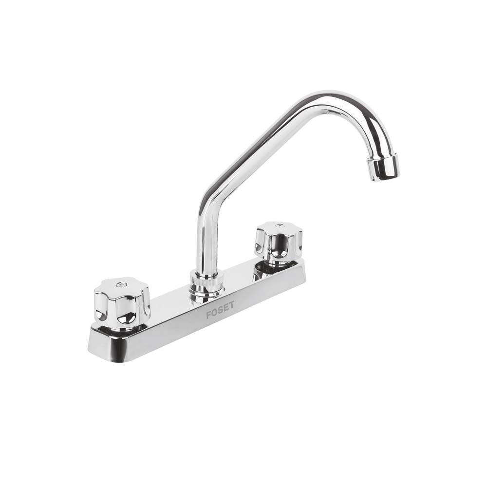 MEZCLADORA PLASTICA PARA FREGADERO CUELLO CORTO BASIC MCA TRUPER FOSET