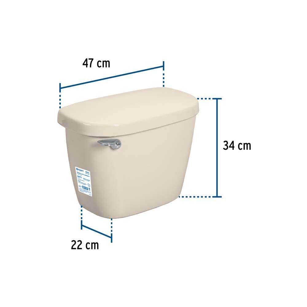 TANQUE BAJO CERAMICO CON ACCESORIOS MARFIL FOSET