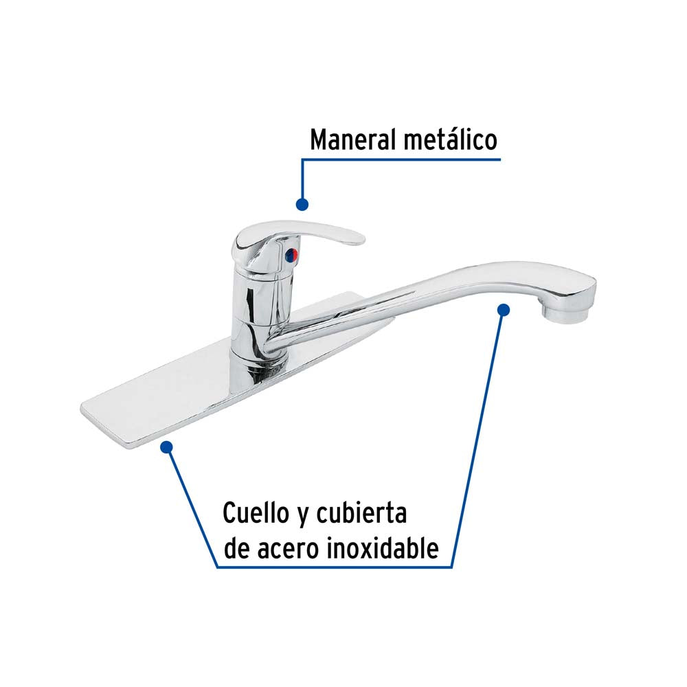 MEZCLADORA PARA FREGADERO MONOMANDO FOSET AQUA