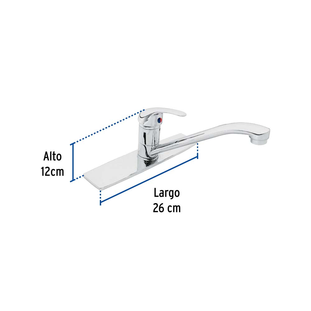 MEZCLADORA PARA FREGADERO MONOMANDO FOSET AQUA