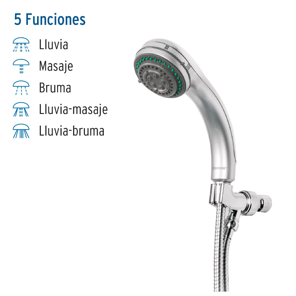 REGADERA MANUAL CON SOPORTE FOSET AQUA