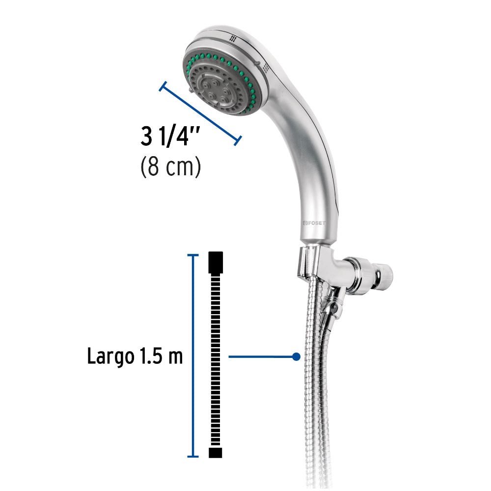 REGADERA MANUAL CON SOPORTE FOSET AQUA
