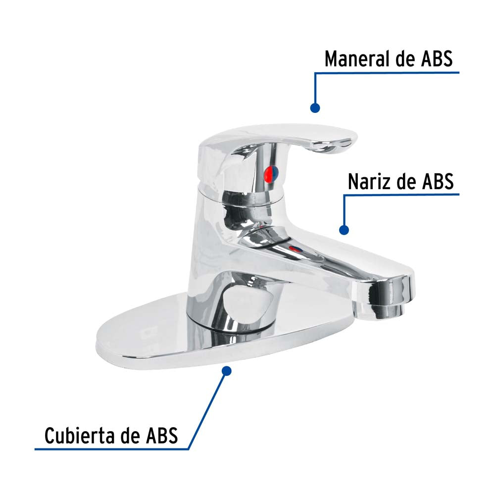 MONOMANDO PARA LAVABO CUERPO DE PLASTICO BASIC MCA TRUPER FOSET