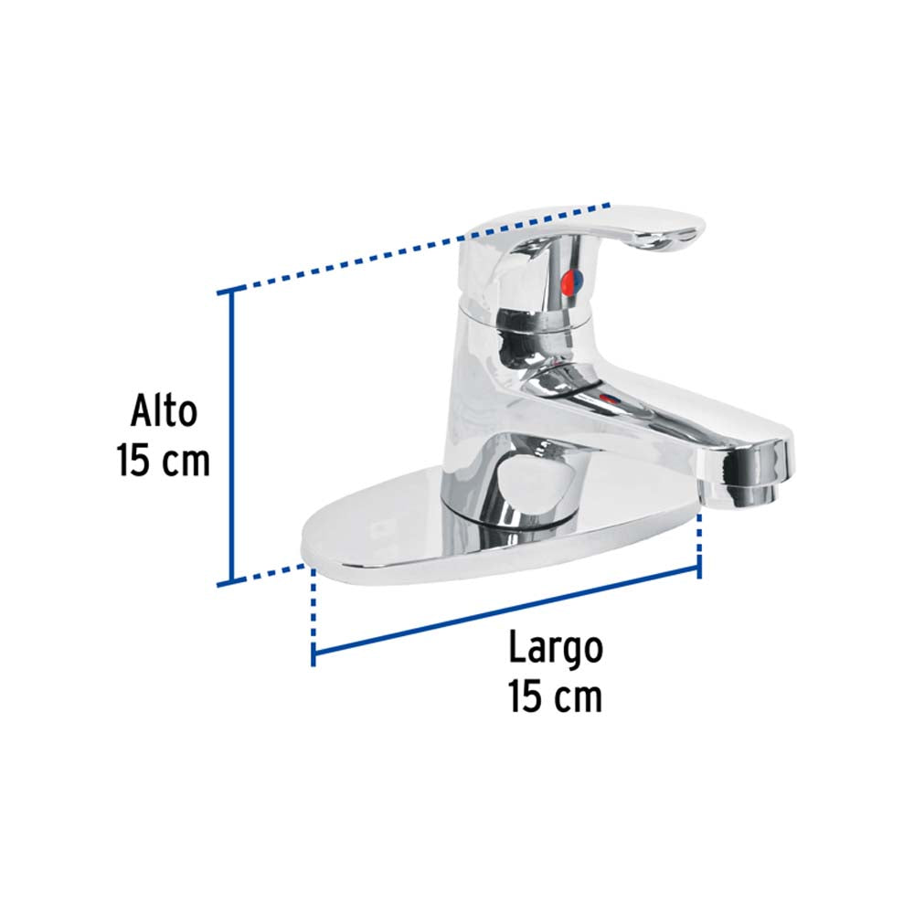 MONOMANDO PARA LAVABO CUERPO DE PLASTICO BASIC MCA TRUPER FOSET