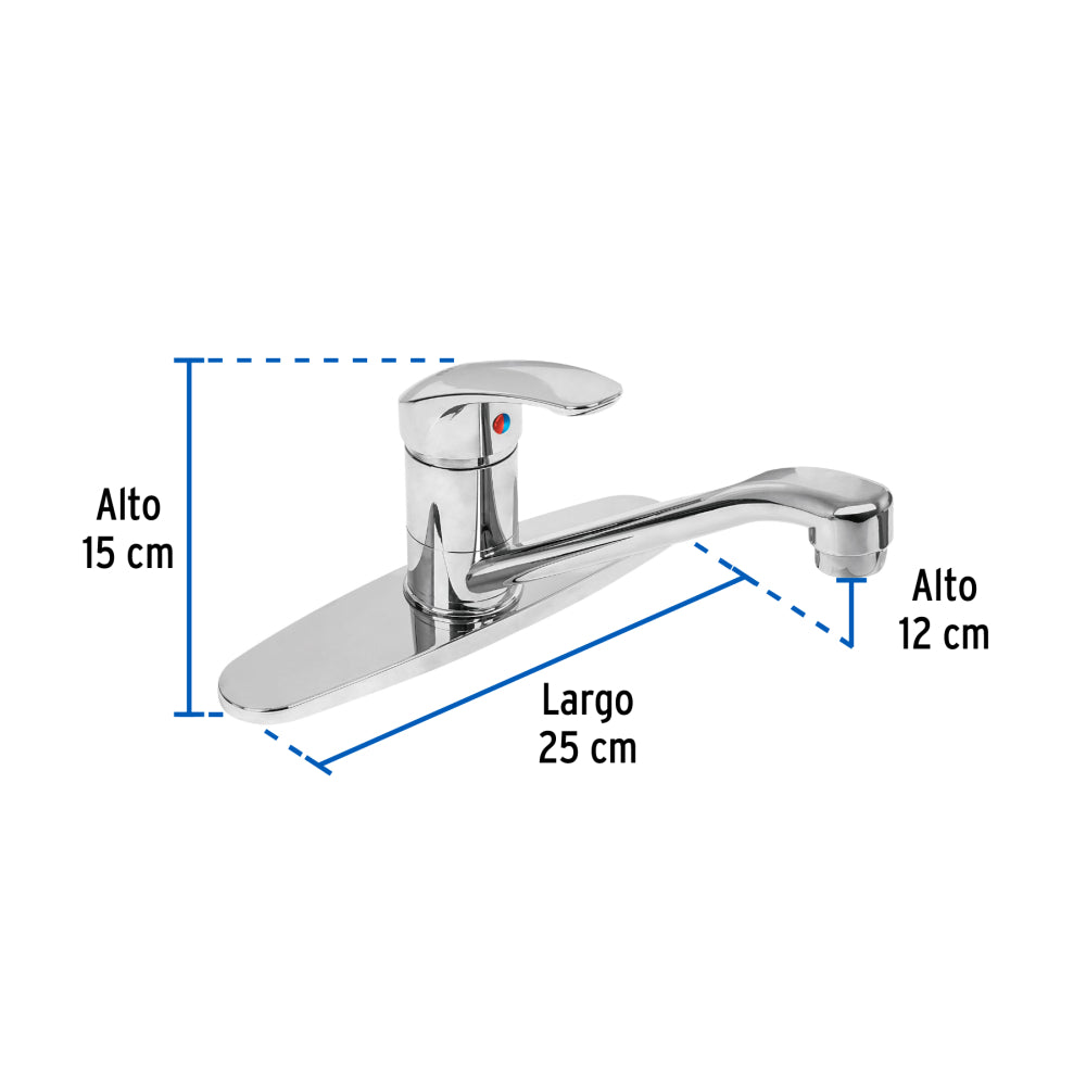 MONOMANDO PARA FREGADERO CUERPO DE PLASTICO BASIC MCA TRUPER FOSET