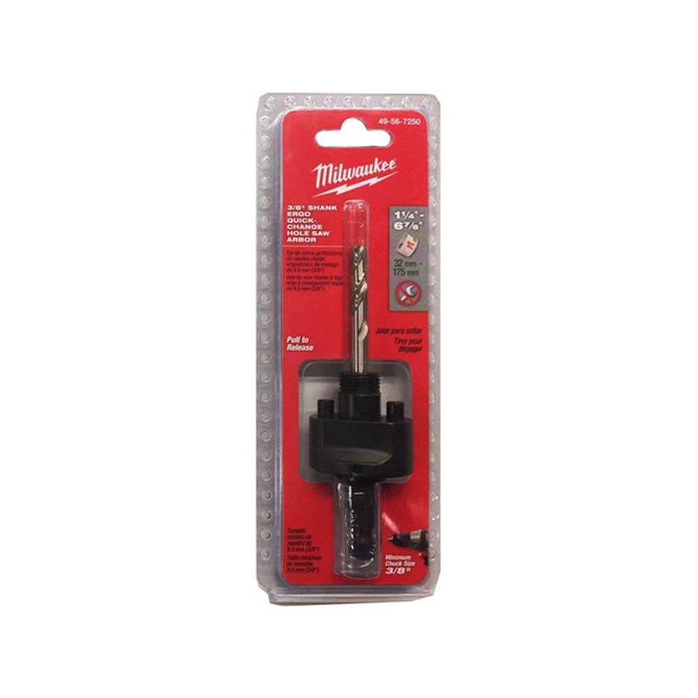 ARBOL UNIVERSAL PARA BROCA SIERRA HASTA 1-1/4" ERGO GRIP VASTAGO DE 3/8" MILWAUKEE