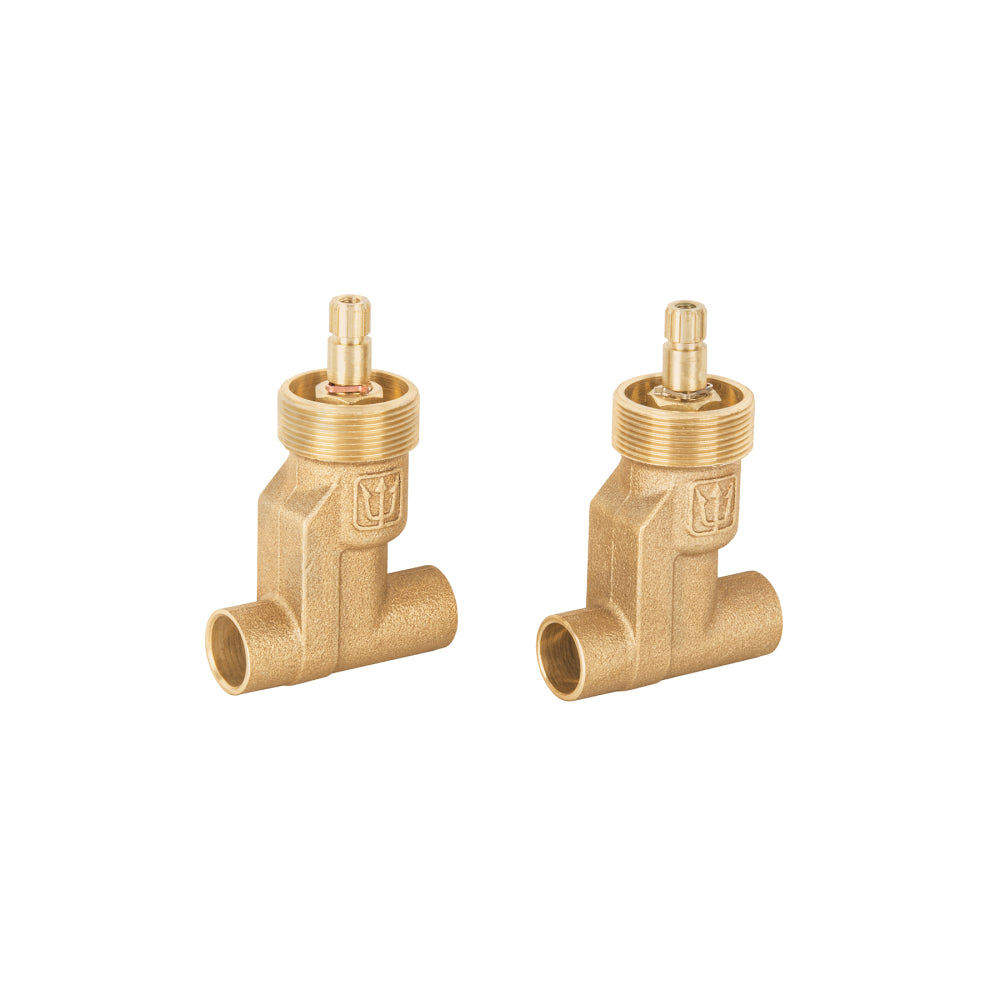 JUEGO 2 LLAVES EMPOTRAR SOLDABLES CERAMICO DE 1/4 VUELTA MCA TRUPER FOSET *** OFRECER 4052SMCC ***