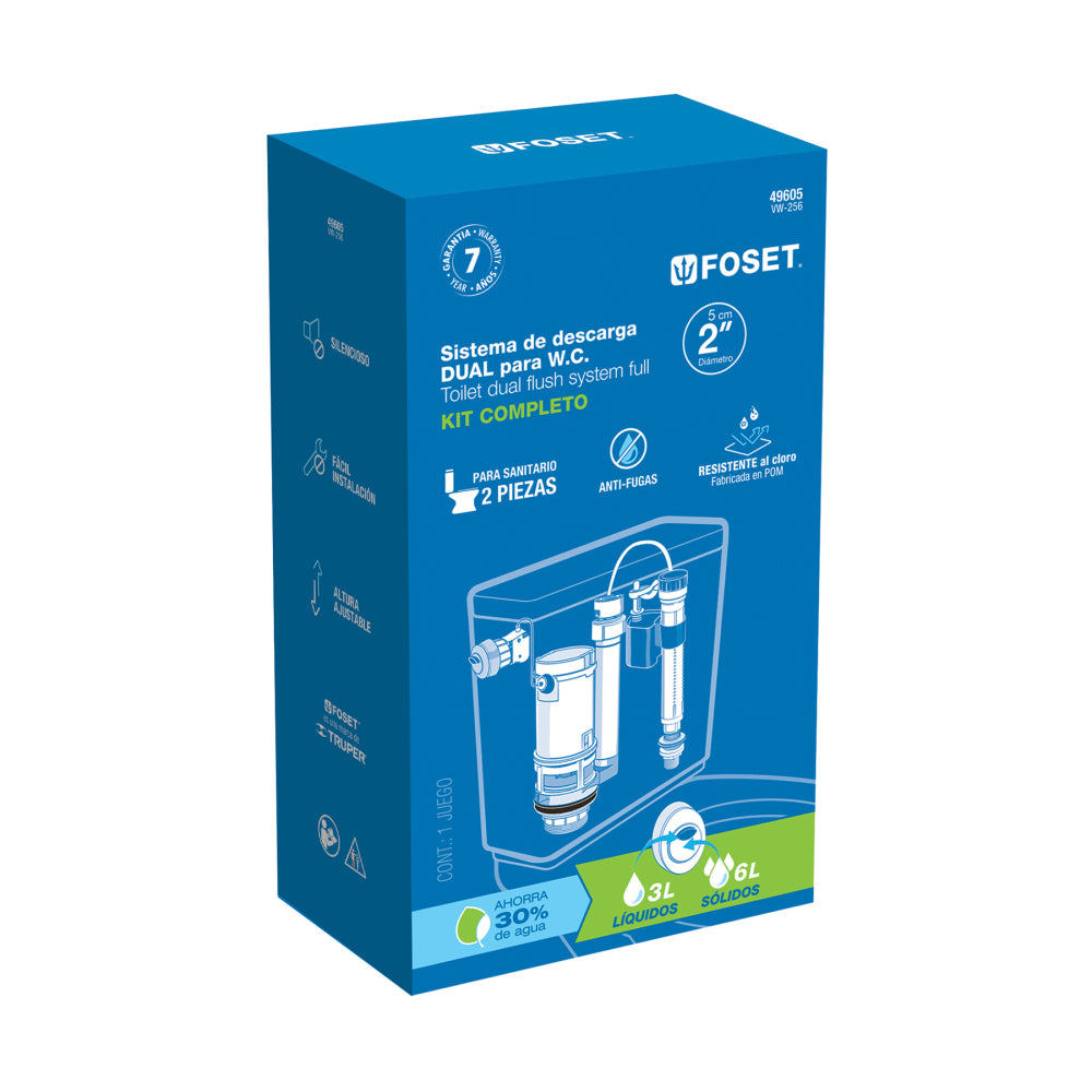 JUEGO DE ACCESORIOS PARA WC CON SISTEMA DUO MCA TRUPER FOSET *** OFRECER KD4056P ***